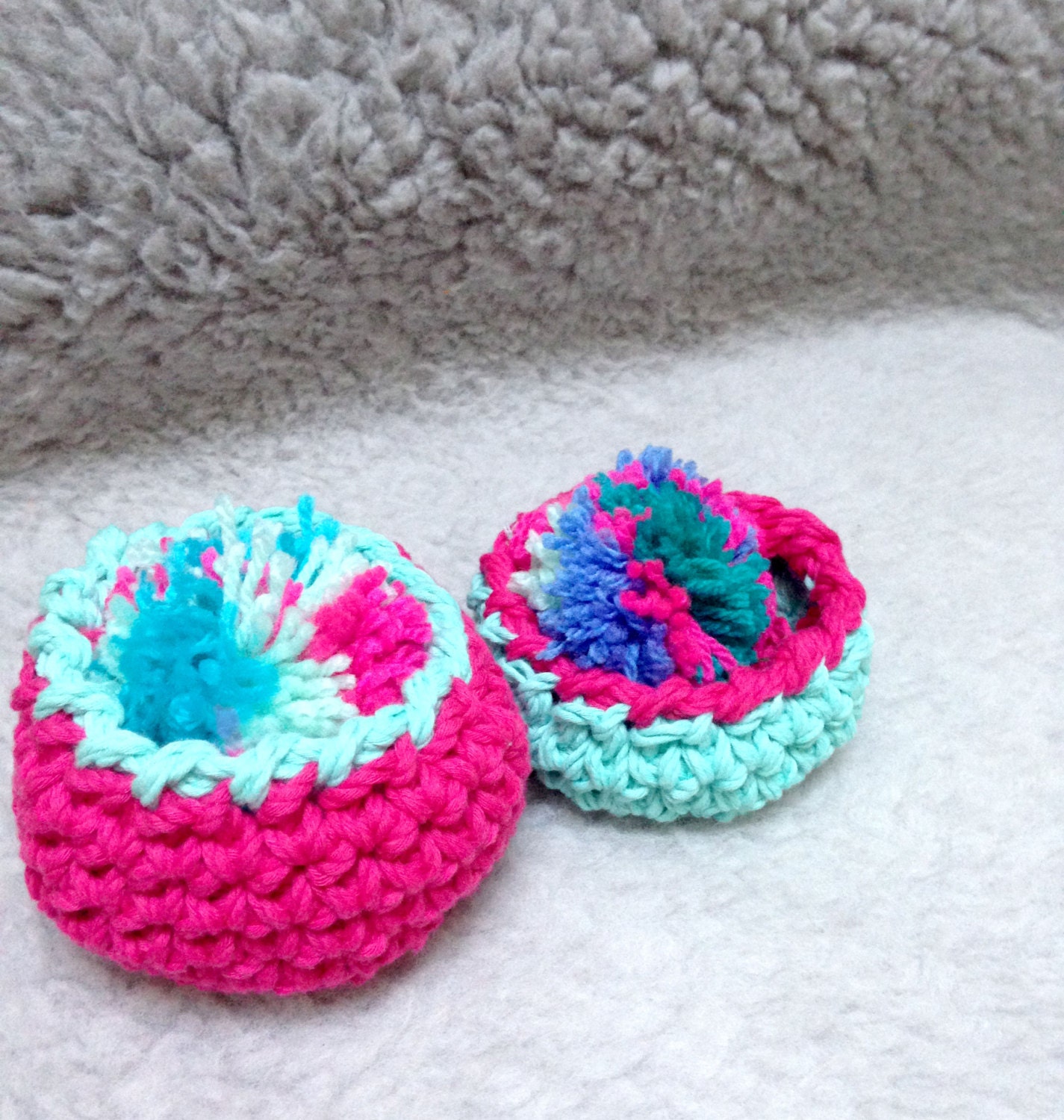 Crochet baskets crochet bowls jewelry dish by RBornandRaised