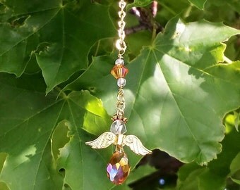 Golden Guardian Angel car charm