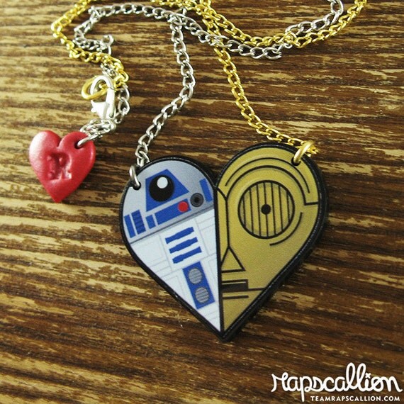 c3po r2d2 necklace