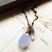 L a v e n d e r... Natural lavender Chalcedony, flashy moonstone, rutilated quartz boho layering necklace