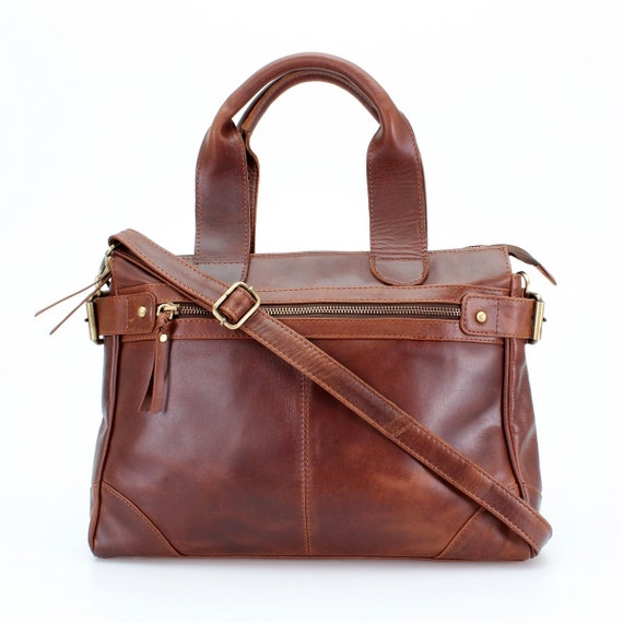 Leather Handbag Purse Tote distressed vintage by TheLeatherStore