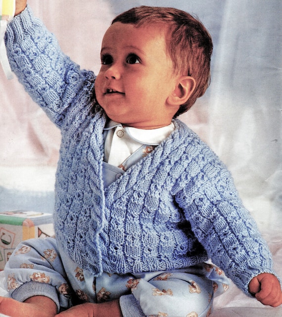 Baby Boy Knitting Pattern V Neck Baby Sweater Knitting