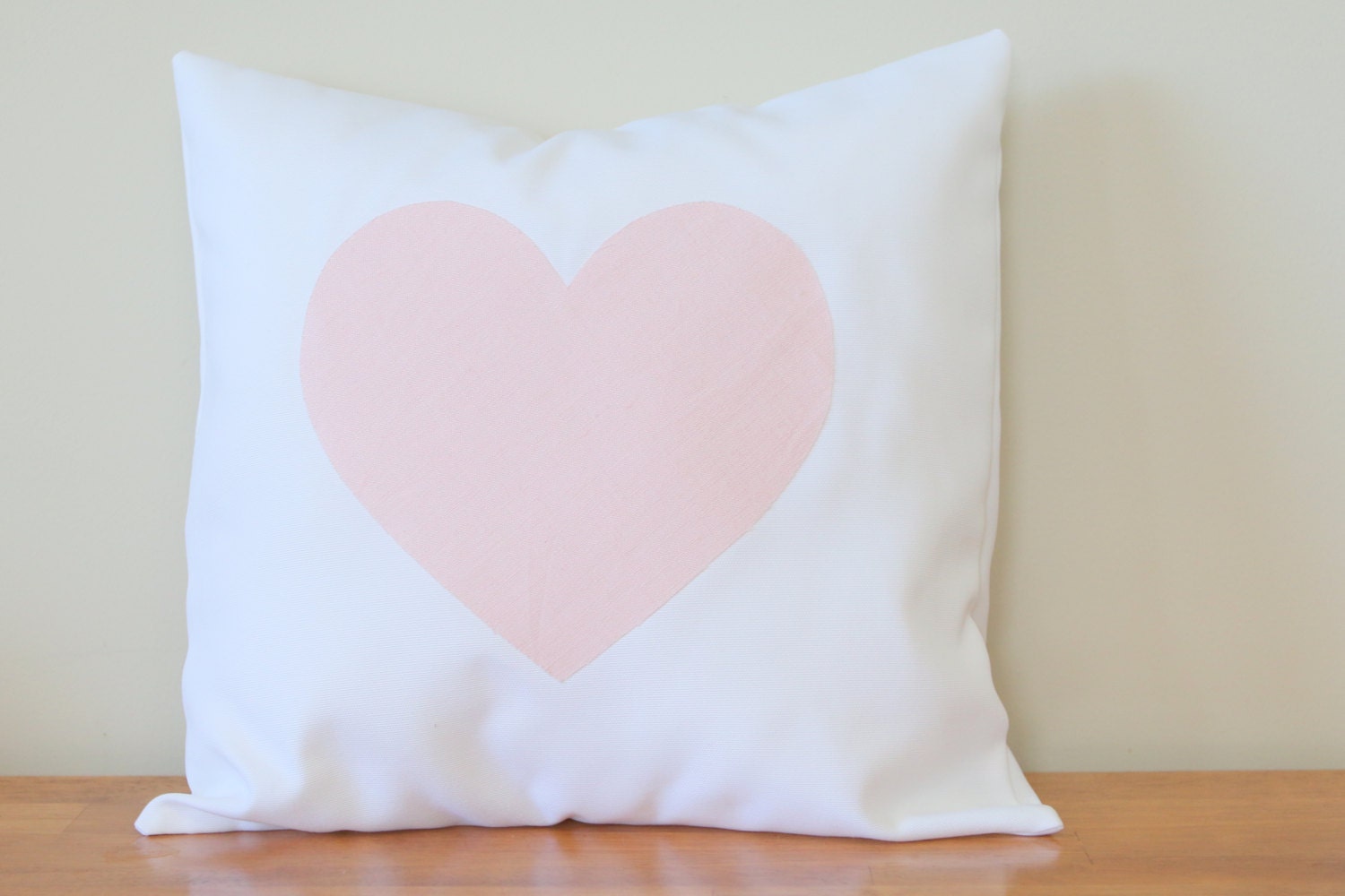 Baby Pink & White Heart Pillow by MaxandMeHomewares on Etsy