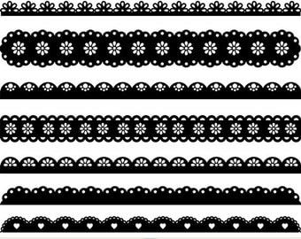 Decorative borders clip art images royalty-free scallop
