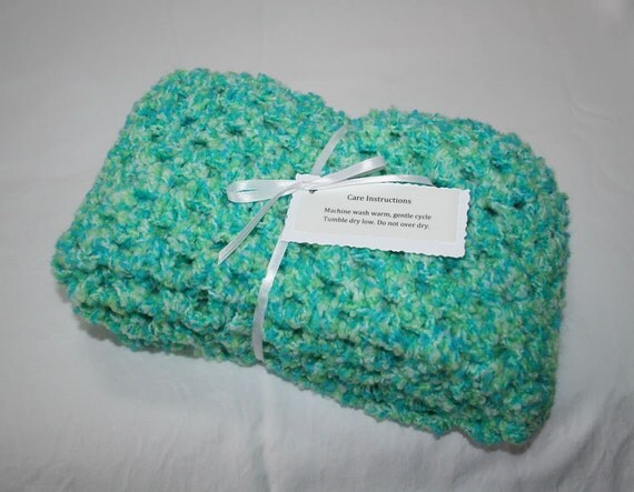 Hand Crocheted Baby Afghan Big Splash Baby Boucle Free