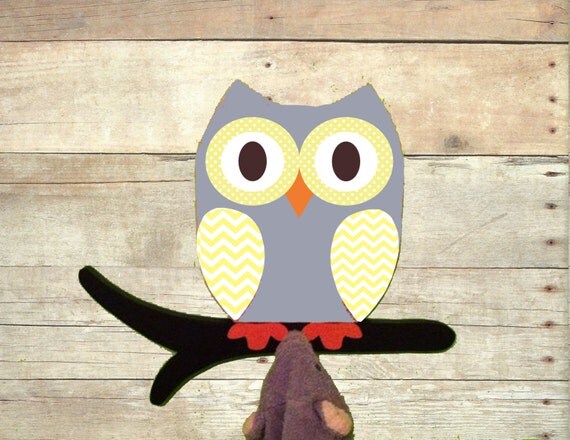 Items similar to owl towel rack, owl decor, owl nursery ...