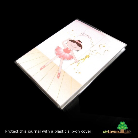 album themed dance photo Personalized journal ballerina diary dance girls notebook