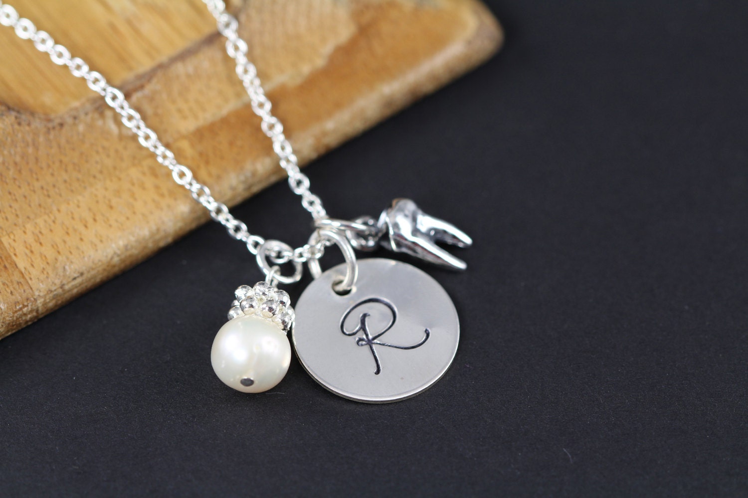 Personalized Jewelry for Dentist Tooth Charm Necklace for