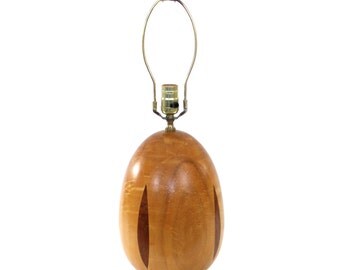 Danish Modern Birds Eye Maple and Walnut Lamp Mid-Century