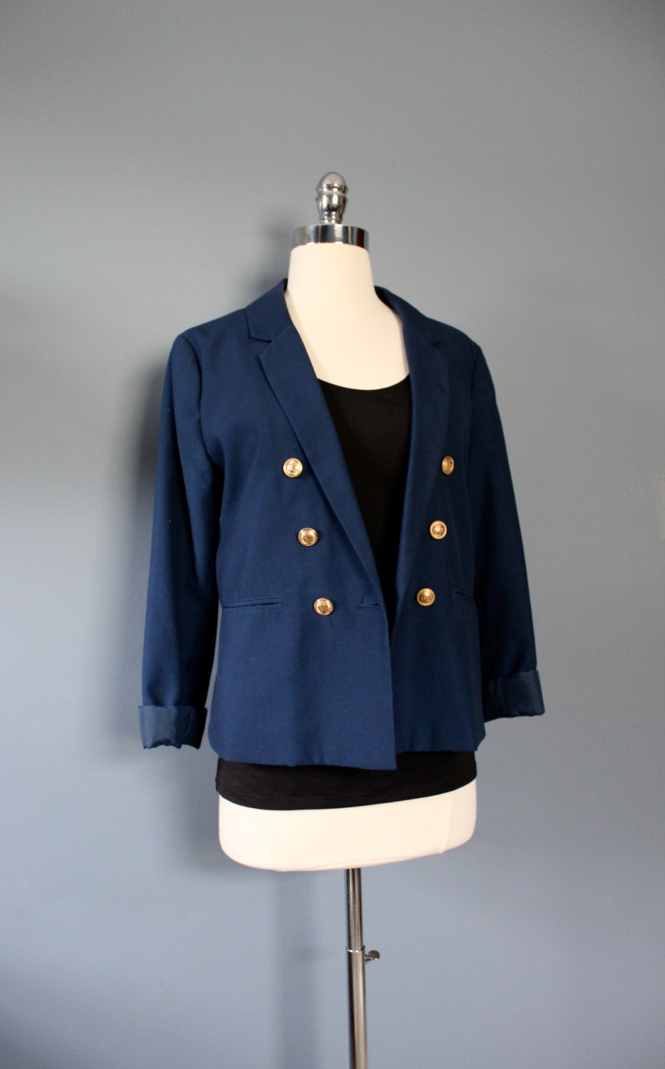 Navy Blue Blazer Sailor Jacket Women's Blazer Nautical by ...