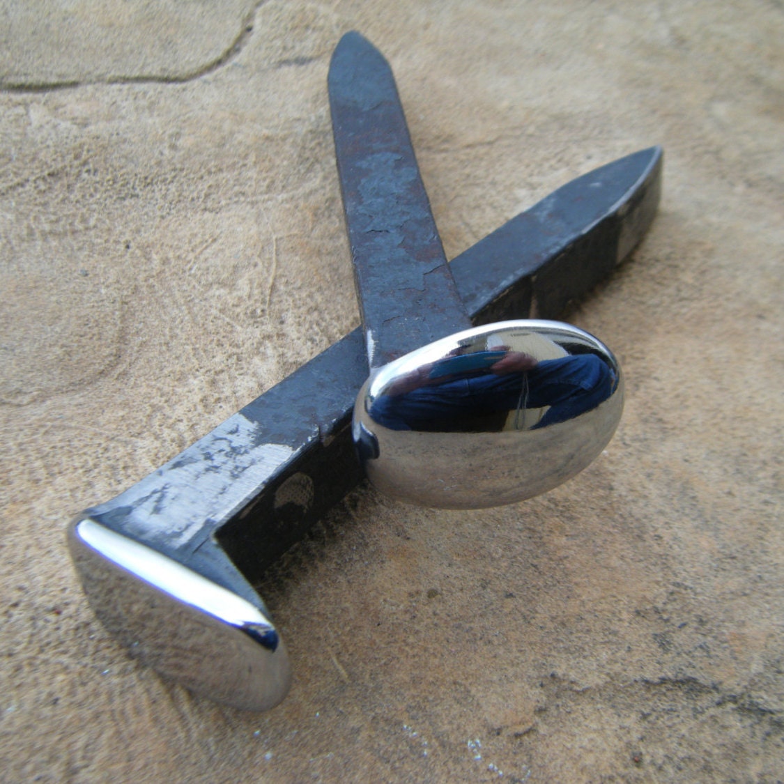 Set of 2 Railroad Spike Anvils for jewelry making jewelry anvil from