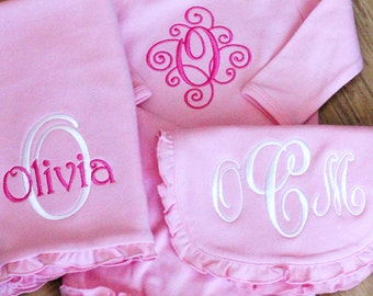 Girls Personalized Monogrammed Baby Gift Set Baby by InletKids