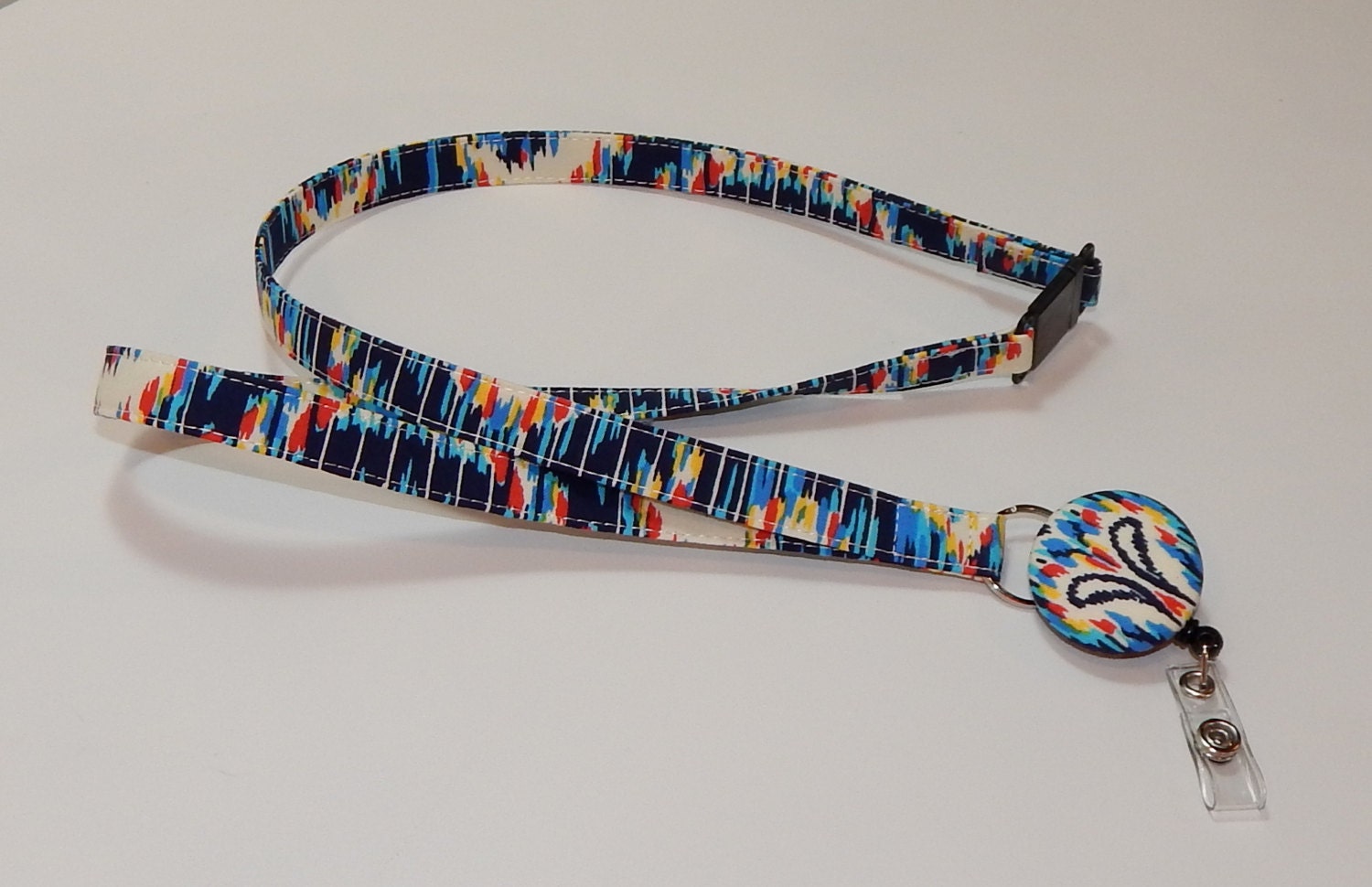 Retractable Badge Reel Breakaway Lanyard Fabric Retractable