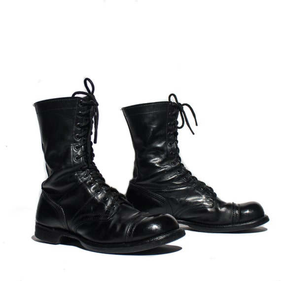 10 E Vintage Combat Boots Lace Up Corcoran Jump Boots by ShopNDG