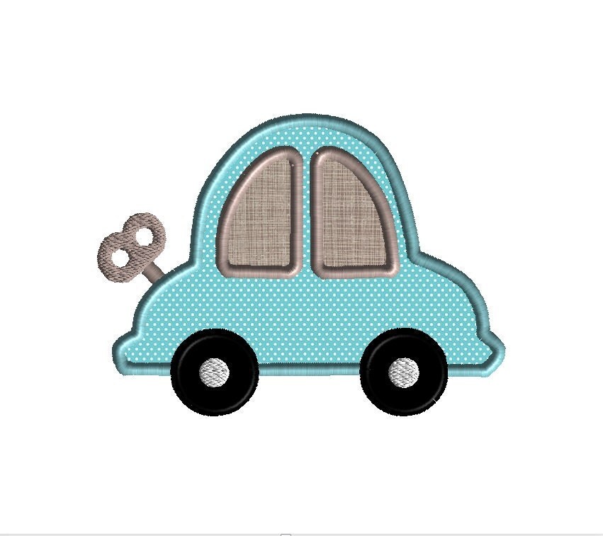 Car Applique Machine Embroidery DesignINSTANT DOWNLOAD