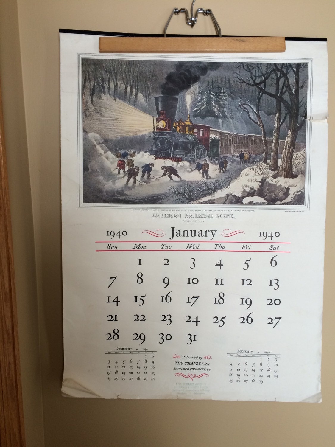 Travelers Calendar of Currier and Ives by sweetserendipityvint