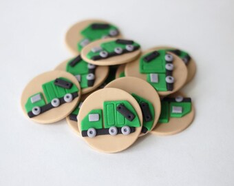 garbage truck cake edible toppers