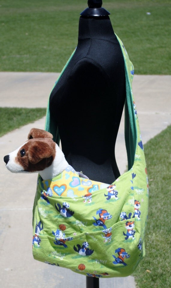 Sports Dogs Pet Sling by ZippersCreations on Etsy