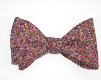 Mens Bow Tie Liberty Of London Virtual Light Reds Pixels Versatile Freestyle Self Tie Your Own BowTie