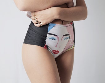 High waist bikini / Vintage bikini / High Waisted Bikini / Retro bikini / Woman swimwear / Woman high waist bottom