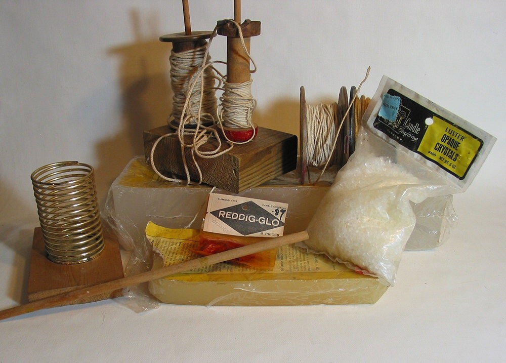 Vintage Candle Making Miscellaneous Supplies by salvageology