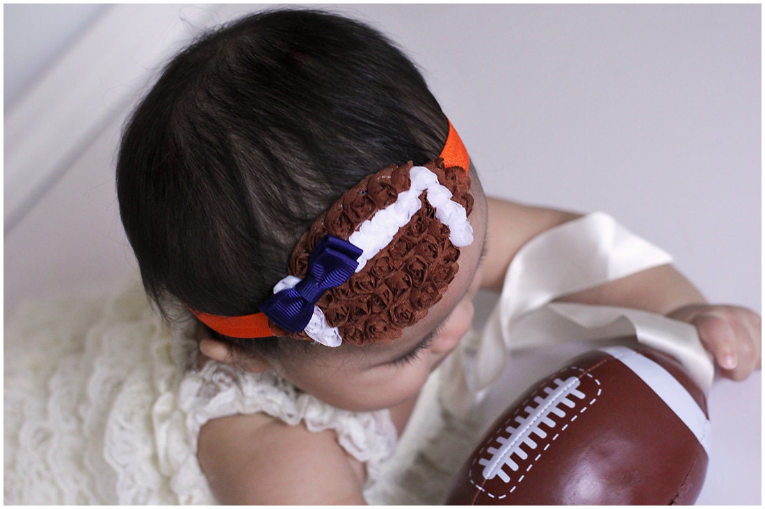 U CHOOSE TEAM Football Headband NFL Hairbow Shabby Baby