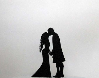 Wedding Cake Topper - Scottish Wedding silhouette cake topper