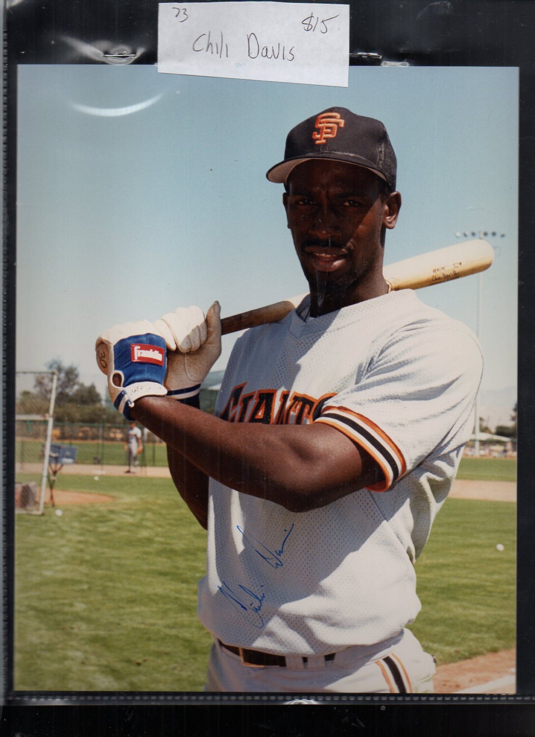 Chili Davis Autographed 8X10 photo Giants