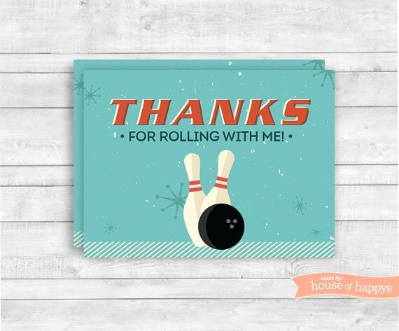 items-similar-to-thank-you-card-party-bowling-personalized-and