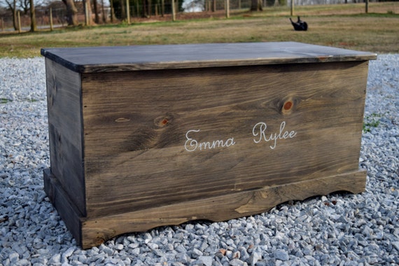 LARGE 36x16x16 Kids Toy Chest - Wooden Chest - Keepsake Box - Memory Box - Baby and Kids Memory Chest - LARGE Wooden Chest - Toy Box by CountryBarnBabe