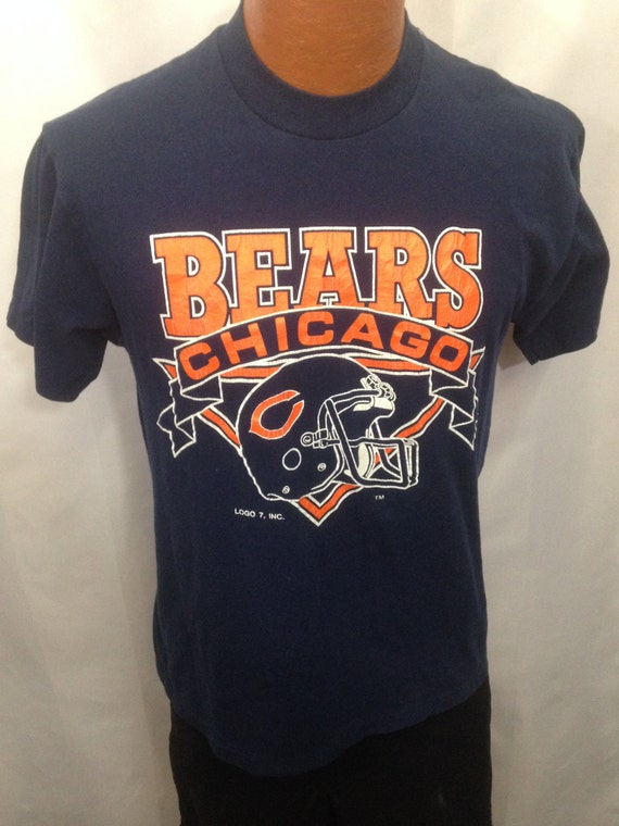 Vintage Logo 7 Chicago Bears T-Shirt Size by AmusedClothingCo