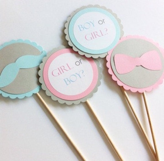 Items similar to Boy or Girl Gender Reveal Centerpieces. Large Table