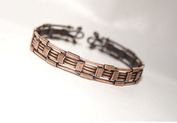 Copper Bracelet ,Wire Wrapped Copper Bracelet,Copper Bracelet,Copper Wire Jewelry