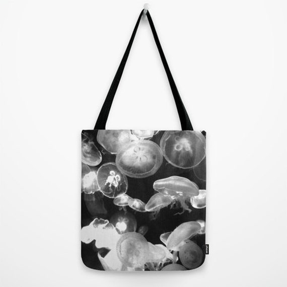 Jellyfish - Tote Bag, Beach Towel Surf Fashion, Black Accessory Tote ...