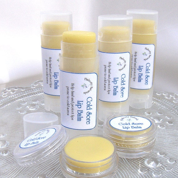 Cold Sore Lip Balm a healing balm for cold by FlahertyNaturals