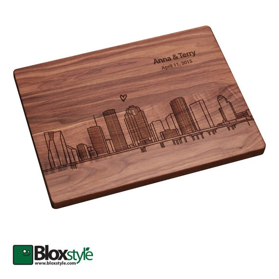 Board| Engraved Houston TX Skyline Design,Personalized Wedding Gifts ...