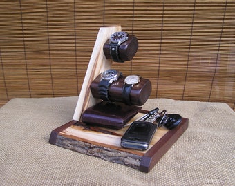 Watch Stand, Watch Display, Mens Valet, Rustic