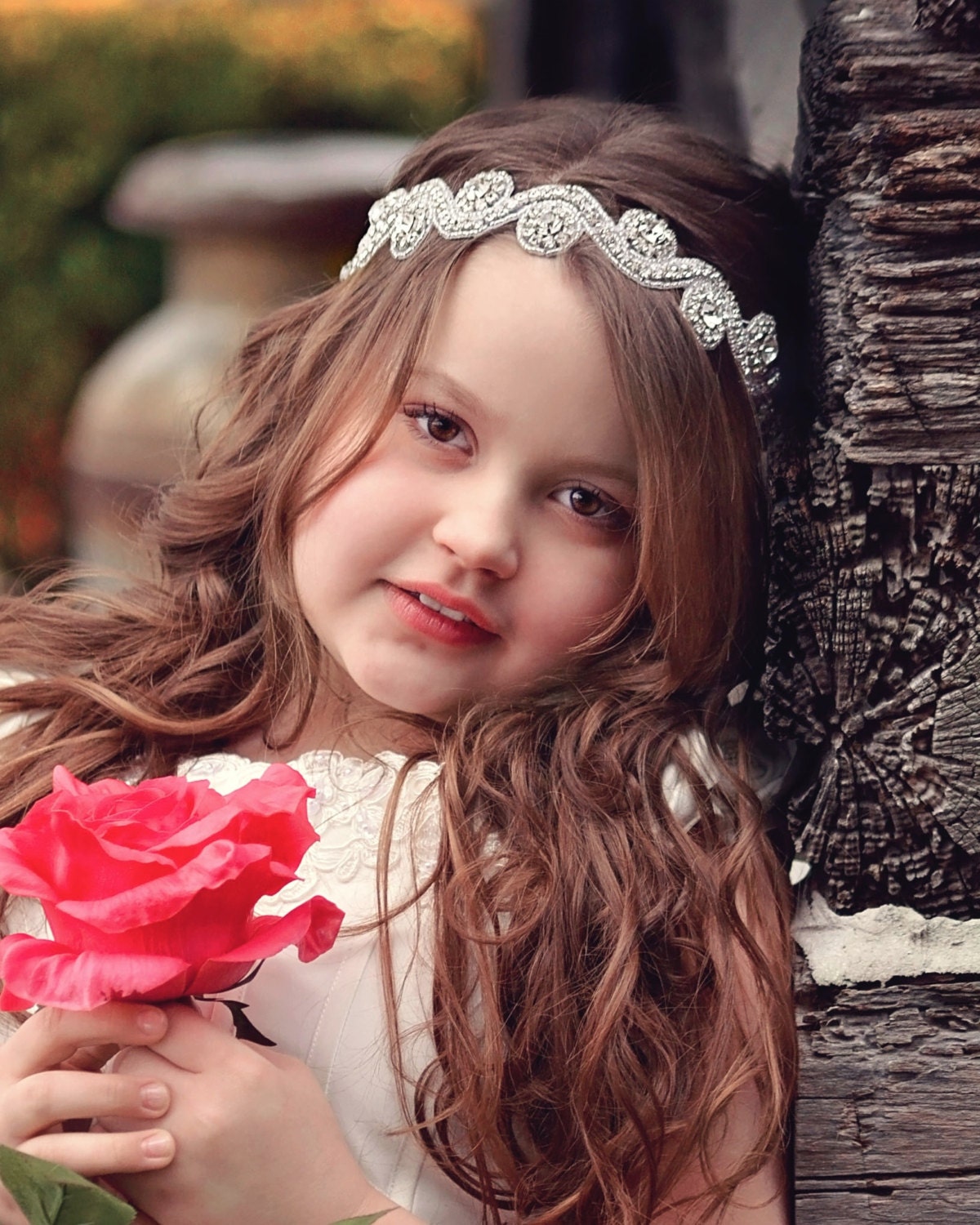 Crystal Bridal Halo, Flower Girl Headband, Rhinestone Headband, Bridal ...