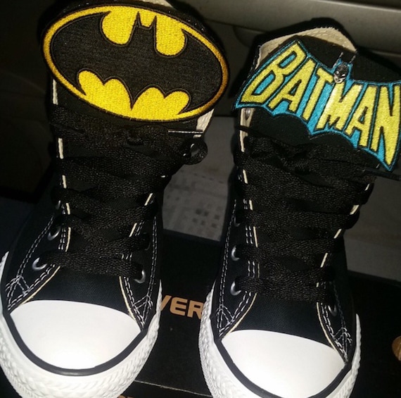 black and yellow batman converse