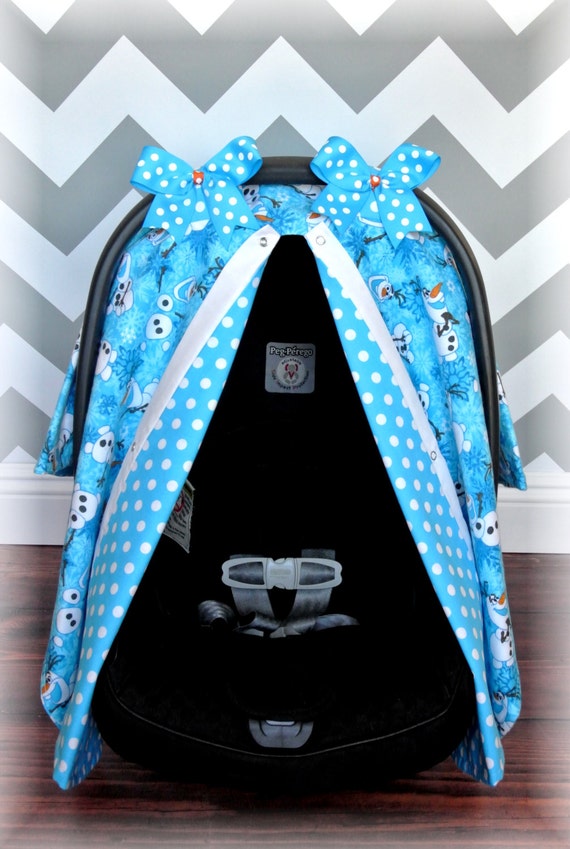 NEW FROZEN MINKY carseat canopy car seat cover by JaydenandOlivia