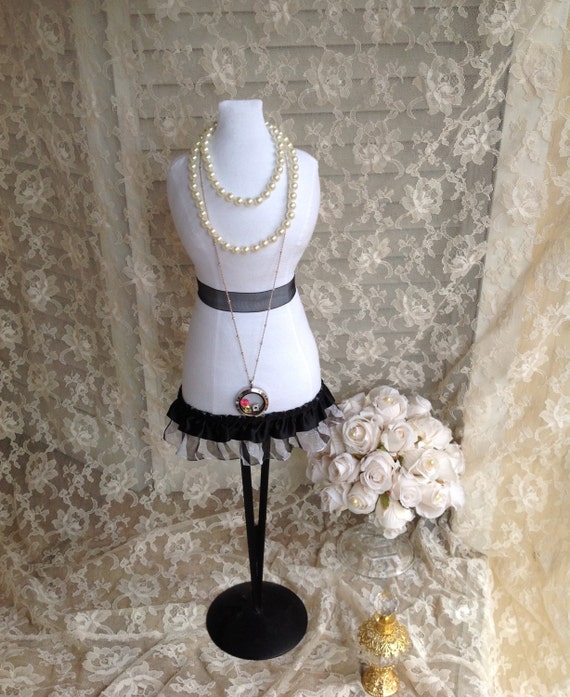 Mannequin Dress Form Stand White Jewelry Display Classic