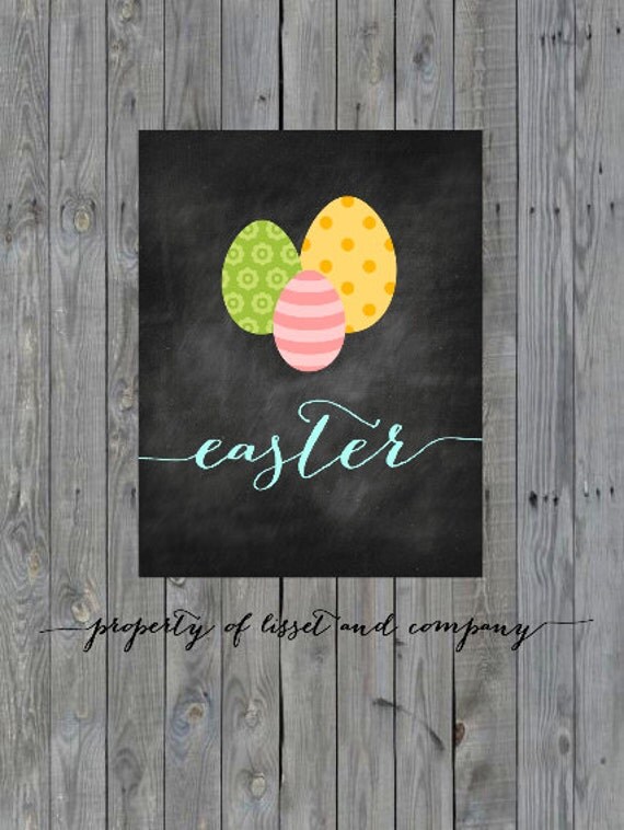 Items similar to Easter Chalkboard Style Instant Download on Etsy
