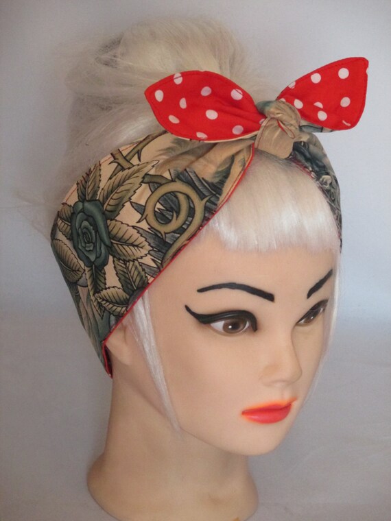 Head Scarf Rockabilly Pinup Vintage Retro Style Head scarf