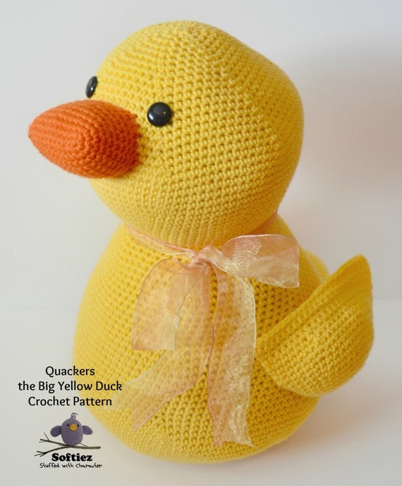 Quackers the Big Yellow Duck PDF Crochet Pattern by Softiez