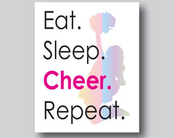 Cheerleading Poster, Cheer Coach Gift, Cheerleading Decor, Unique Cheer Gift, Cheer Poster, Cheerleader Party, Cheer Party