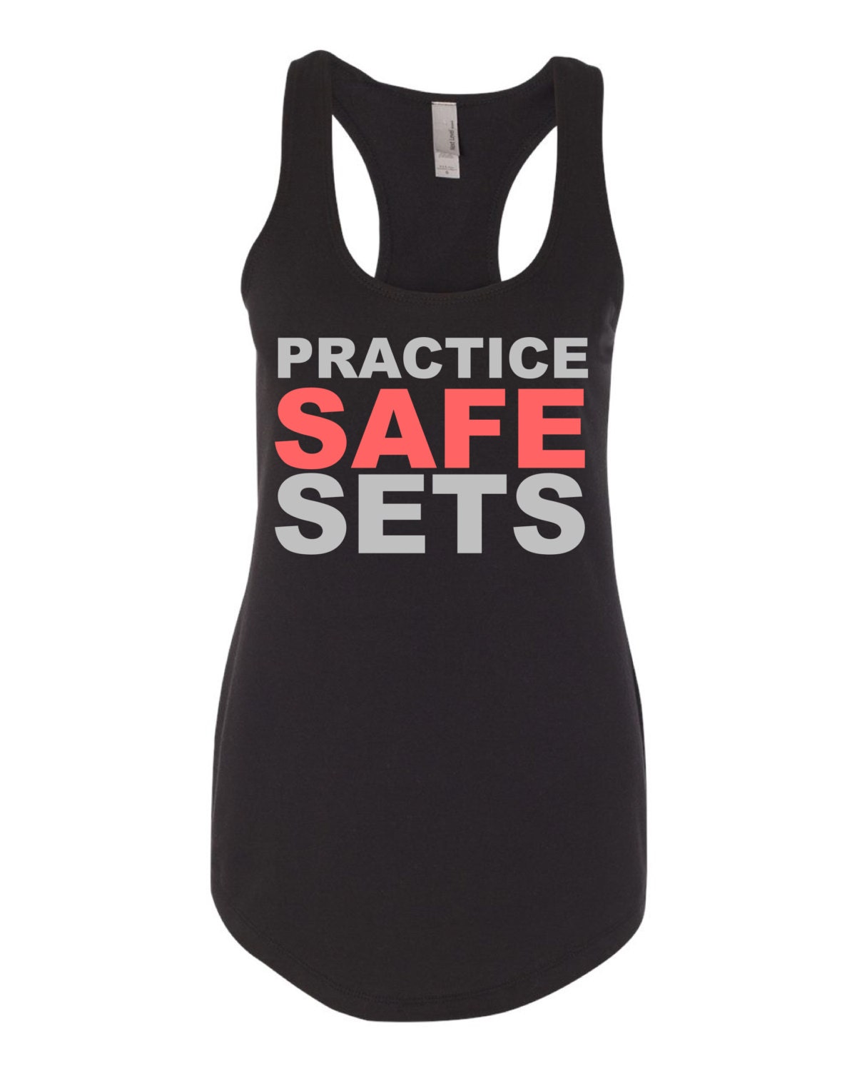 Practice Safe Sets Workout Tank Racerback Tank Running