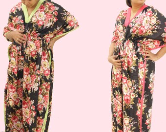 Maternity gown, Kaftan for pregnancy, Labor dress, back open gown, black maternity, Hospital gown, maternity kaftan, feeding gown, nursing