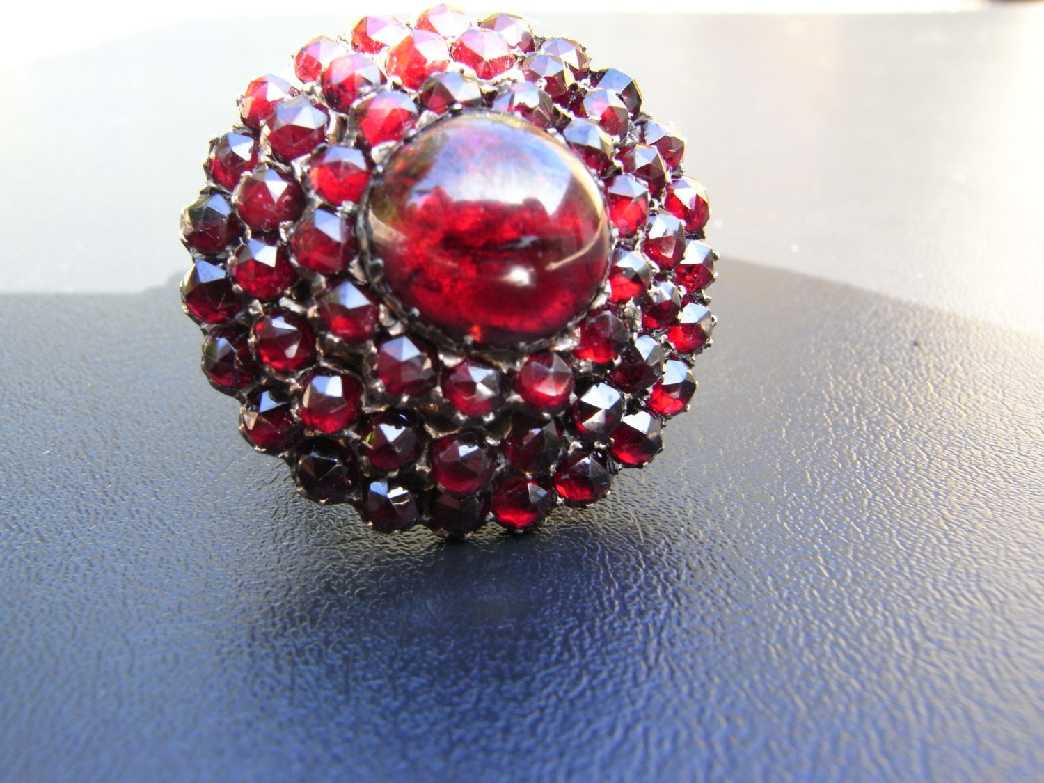 Huge Victorian Bohemian Garnet 10k Gold By Highendsilverjewelry