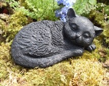 black cat statue for garden