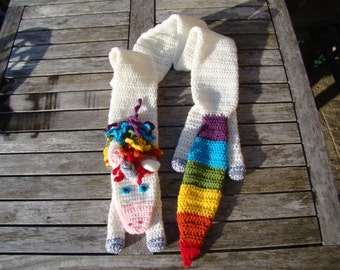 The Yarnicorn Scarf unicorn magic novelty cosplay rainbow cute kawaii crochet pride